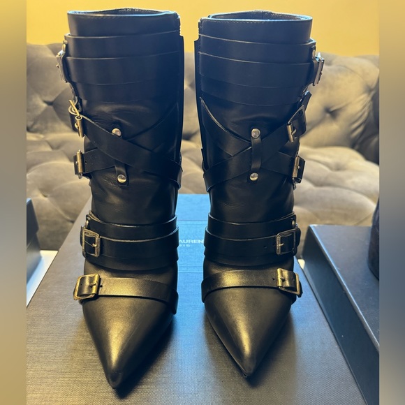 Saint Laurent Buckled Booties - Picture 3 of 11